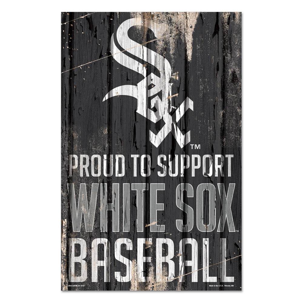 Chicago White Sox Sign 11x17 Wood Proud To Support Design - ToylandEU
