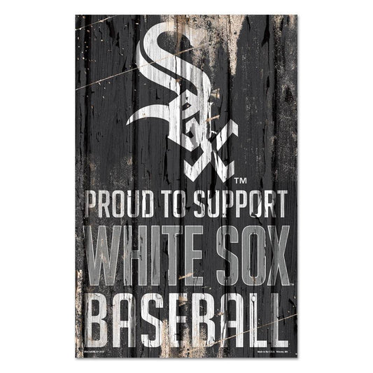Chicago White Sox Sign 11x17 Wood Proud To Support Design - ToylandEU