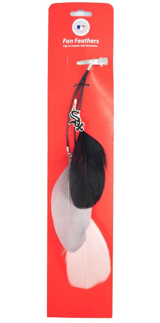 Chicago White Sox Team Color Feather Hair Clip Pewter Logo - ToylandEU