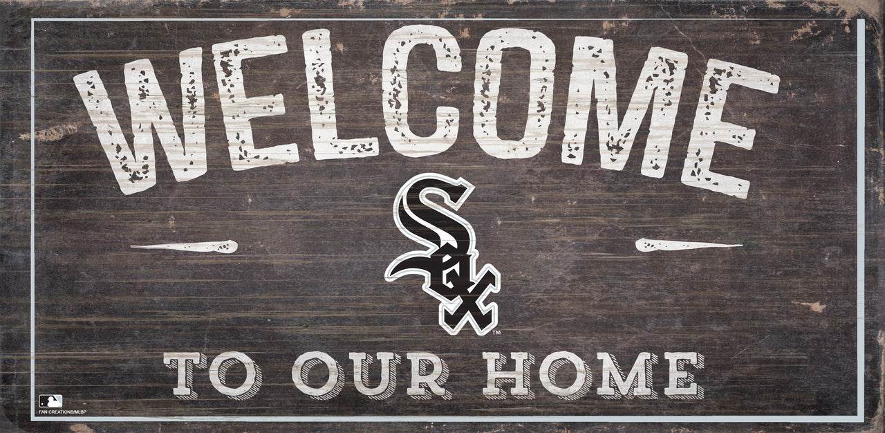 Chicago White Sox Welcome Home Wood Sign 6x12 Special Order - ToylandEU