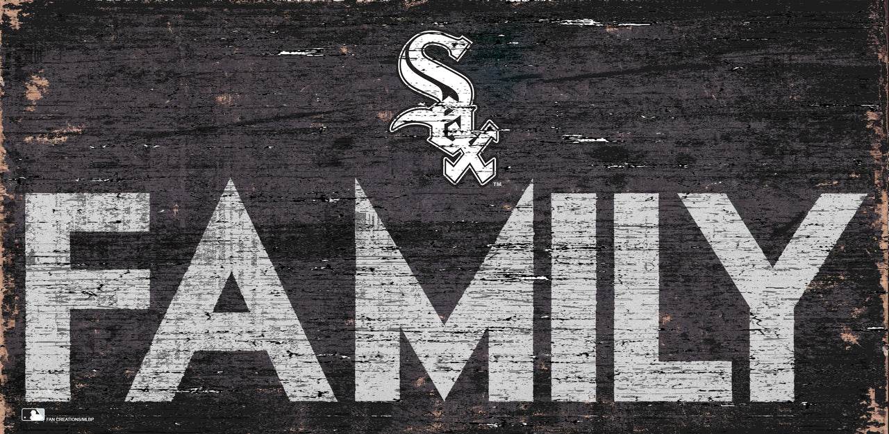 Chicago White Sox Wood Sign 12x6 Family Design Keepsake - ToylandEU
