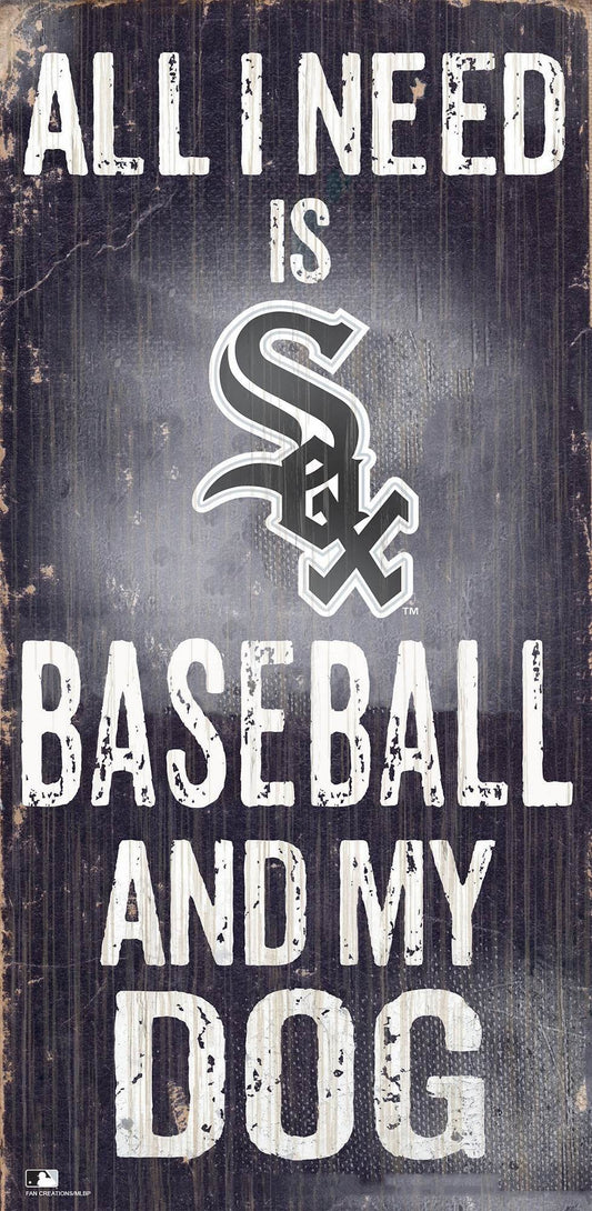 Chicago White Sox Wood Sign 6x12 Baseball and Dog Design - ToylandEU