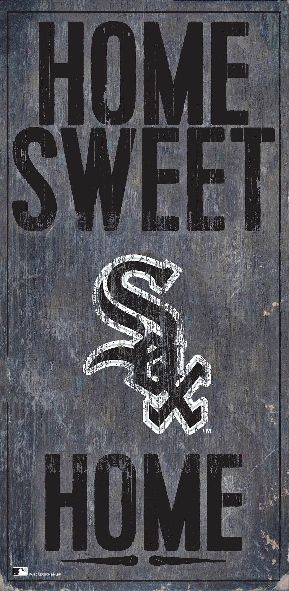 Chicago White Sox Wood Sign 6x12 Home Sweet Home Design - ToylandEU