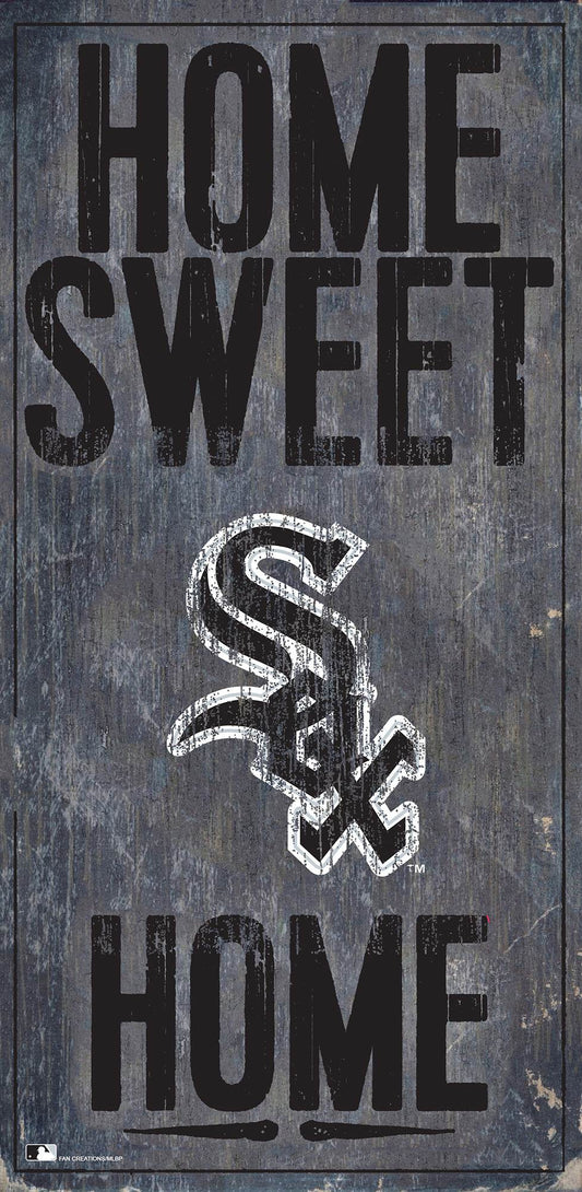 Chicago White Sox Wood Sign 6x12 Home Sweet Home Design - ToylandEU