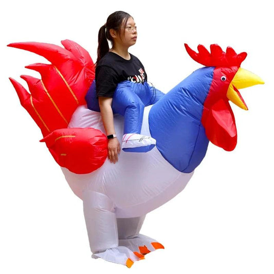 Chicken Jockey Costume | Inflatable Rooster | Toylandeu™
