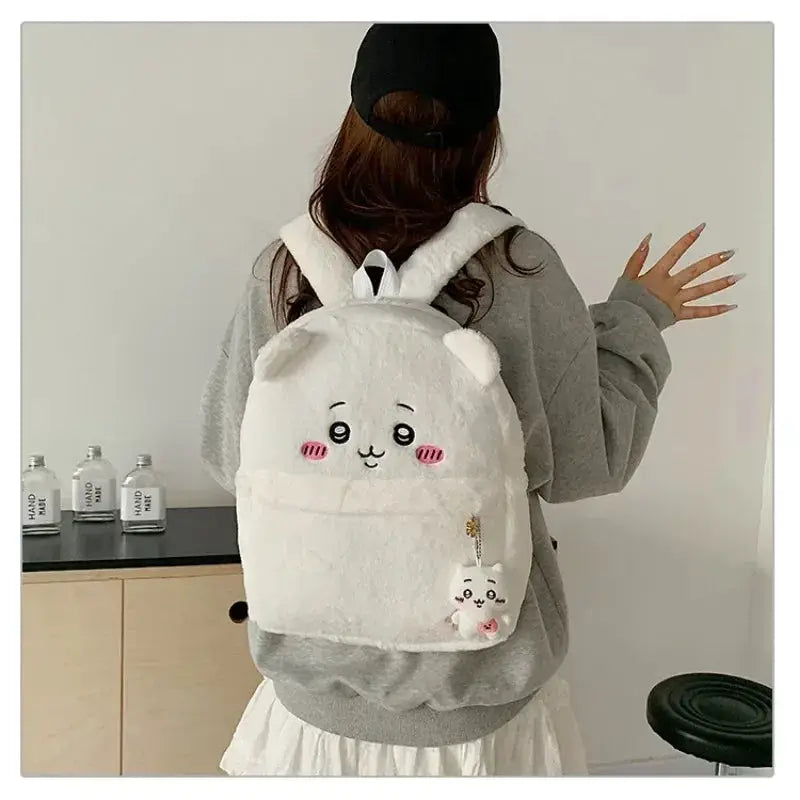 Chiikawa Plush Bear Backpack Large Capacity for Women - ToylandEU
