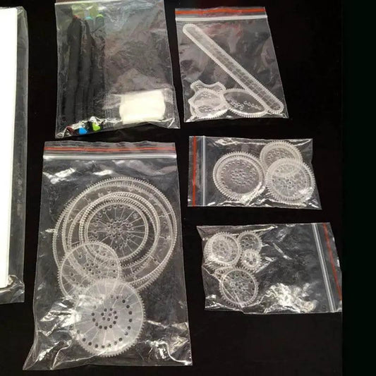  Children 22pcs Enfant Spirograph Drawing Set Brain Education Geometric Deluxe Ruler Creative Plastic Draw Picture Toys With Pen -  ToylandEU™