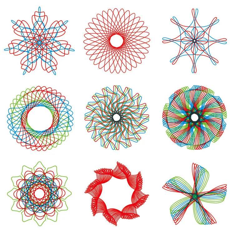 Children 22pcs Enfant Spirograph Drawing Set Brain Education Geometric Deluxe Ruler Creative Plastic Draw Picture Toys With Pen - ToylandEU