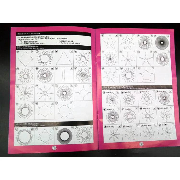 Children 22pcs Enfant Spirograph Drawing Set Brain Education Geometric Deluxe Ruler Creative Plastic Draw Picture Toys With Pen - ToylandEU