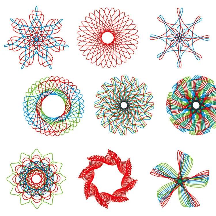Children 22pcs Enfant Spirograph Drawing Set Brain Education Geometric Deluxe Ruler Creative Plastic Draw Picture Toys With Pen - ToylandEU