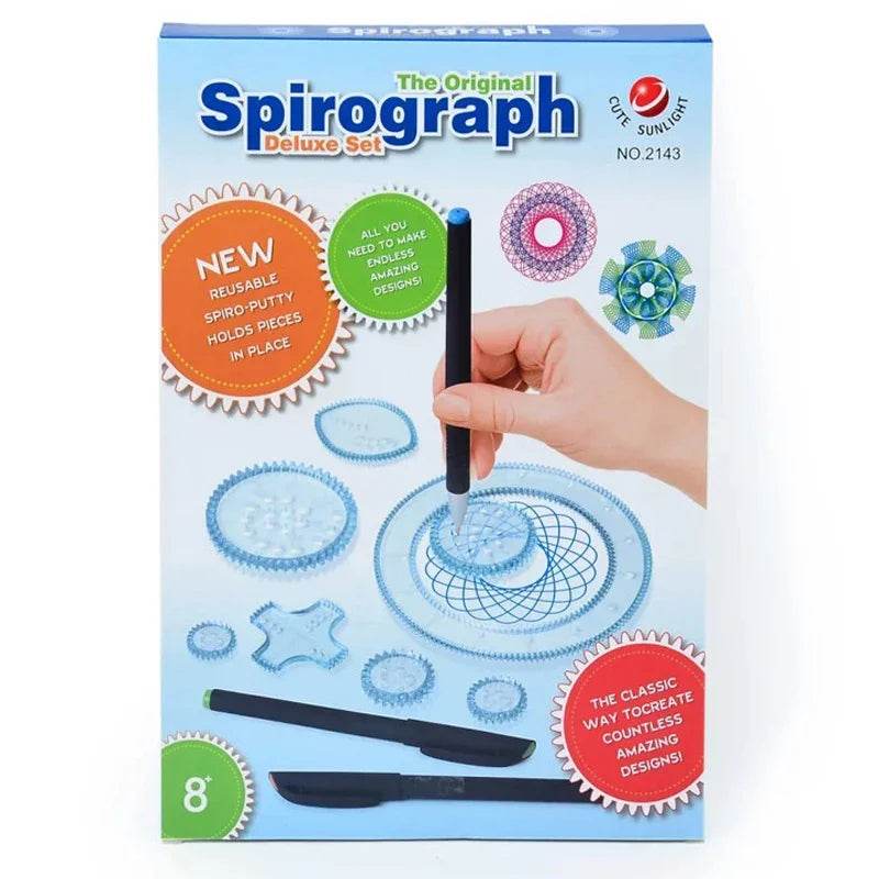 Children 22pcs Enfant Spirograph Drawing Set Brain Education Geometric Deluxe Ruler Creative Plastic Draw Picture Toys With Pen - ToylandEU