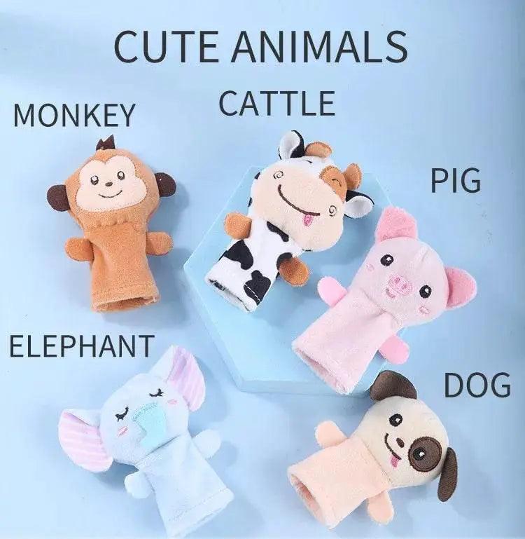  Children Animal Education Dolls Baby Finger Plush Doll Toys -  ToylandEU™
