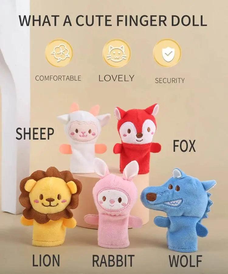  Children Animal Education Dolls Baby Finger Plush Doll Toys -  ToylandEU™