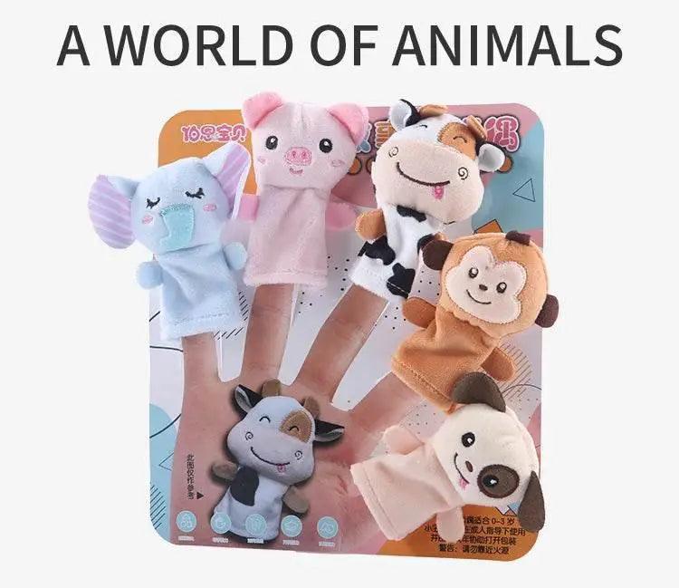 Children Animal Education Dolls Baby Finger Plush Doll Toys -  ToylandEU™