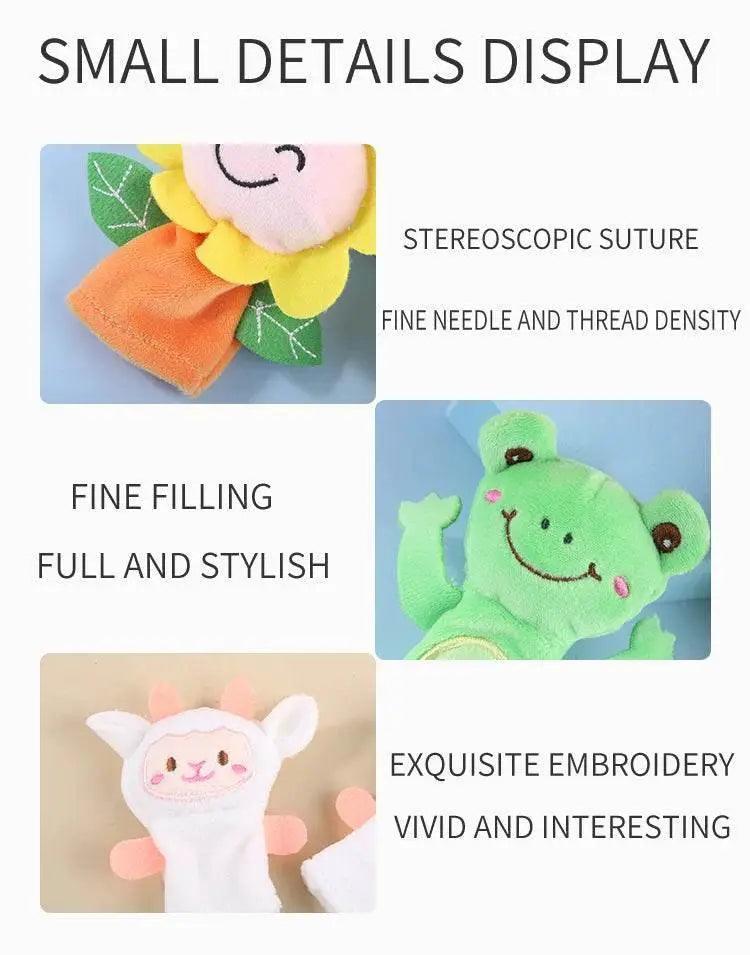  Children Animal Education Dolls Baby Finger Plush Doll Toys -  ToylandEU™