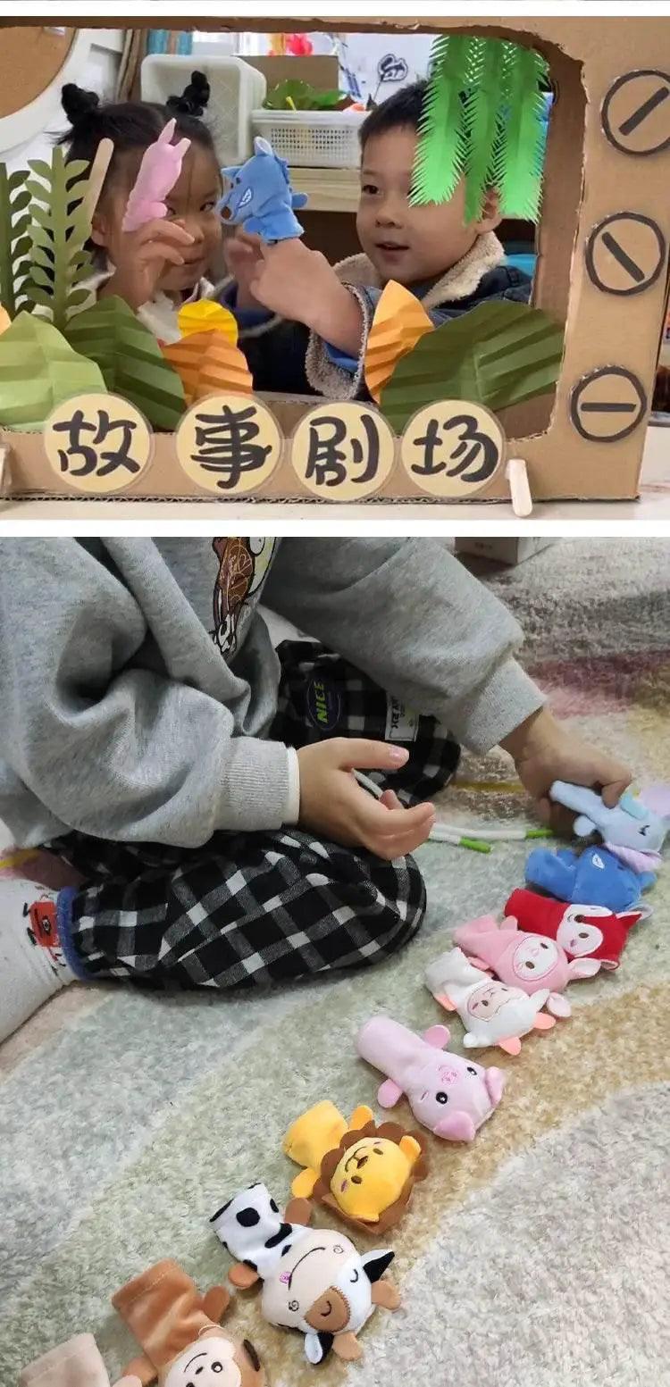  Children Animal Education Dolls Baby Finger Plush Doll Toys -  ToylandEU™