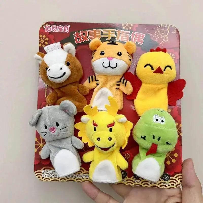  Children Animal Education Dolls Baby Finger Plush Doll Toys -  ToylandEU™