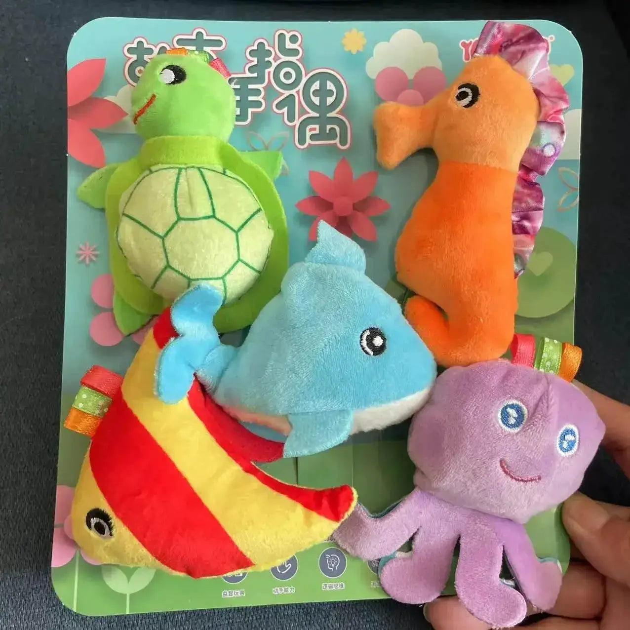  Children Animal Education Dolls Baby Finger Plush Doll Toys -  ToylandEU™