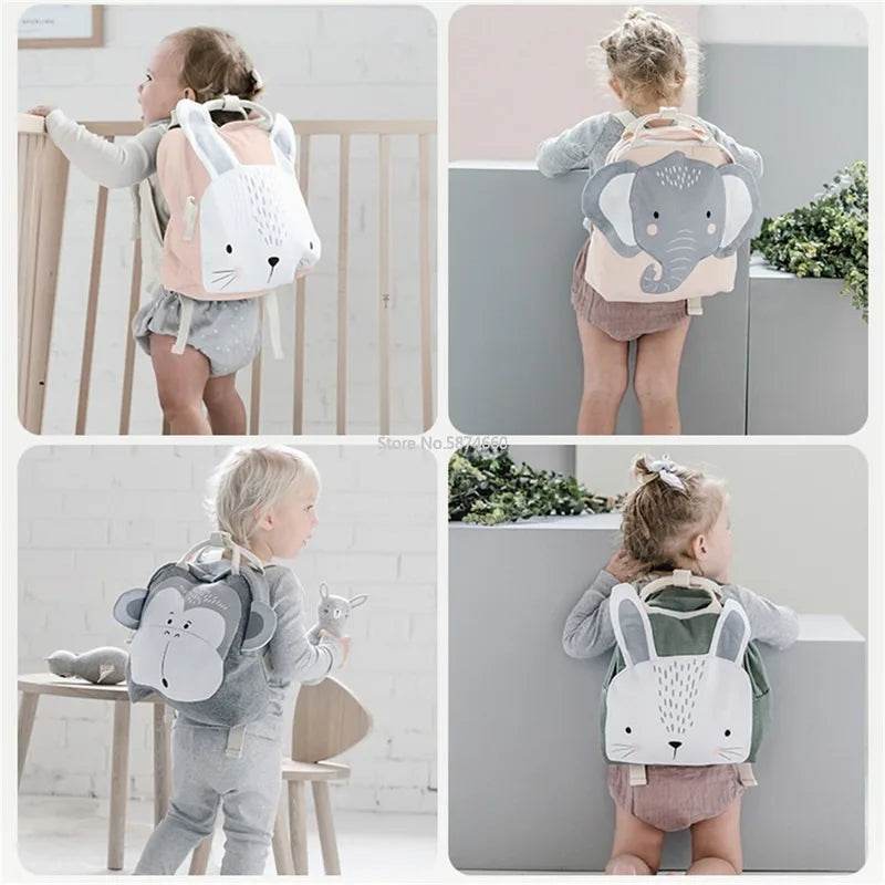 Children Backpack Toddler Kids School Bag For Baby Cute Bag Boy Girl Light Rabbit Butterfly Lion - ToylandEU