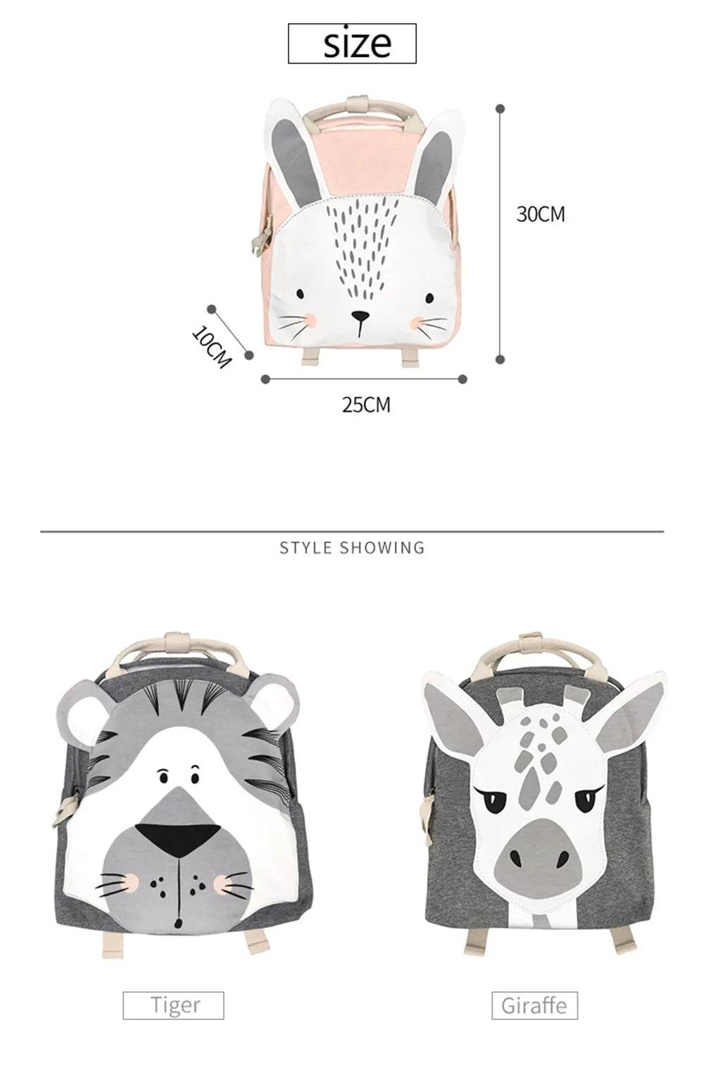 Children Backpack Toddler Kids School Bag For Baby Cute Bag Boy Girl Light Rabbit Butterfly Lion - ToylandEU