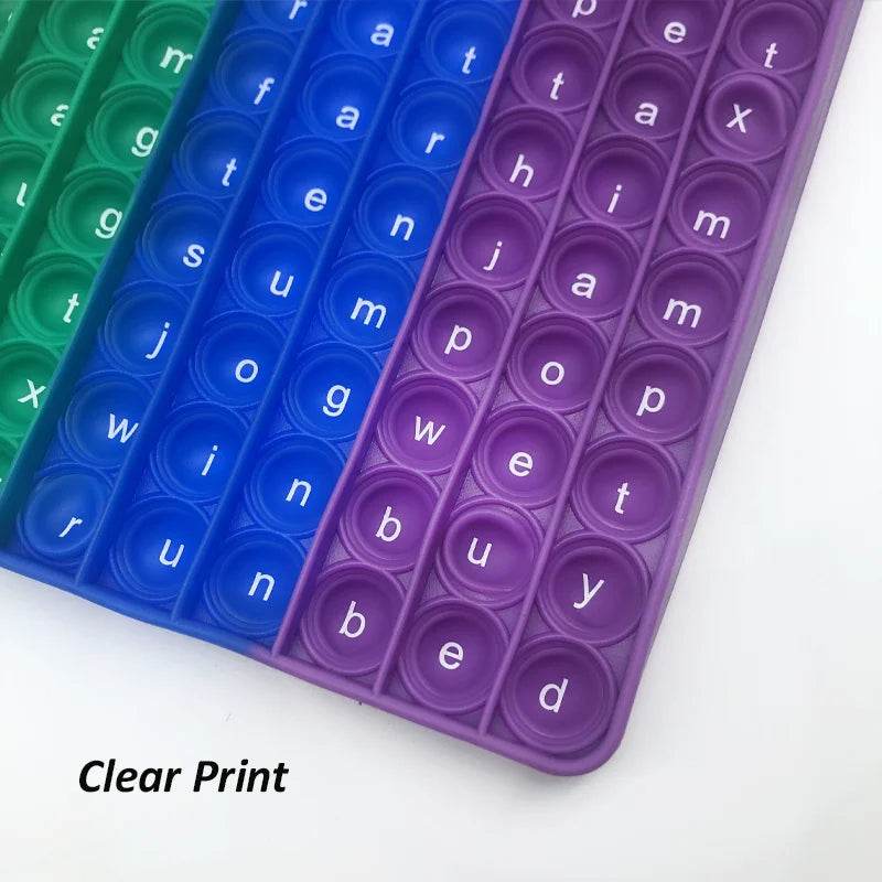 Children CVC Word Spelling Game Silicone Fidget Toy Set - ToylandEU