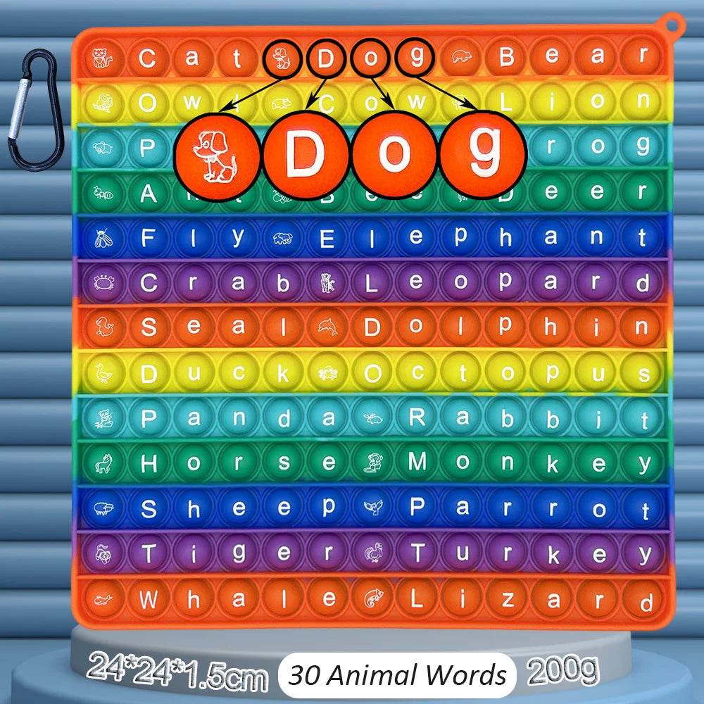 Children CVC Word Spelling Game Silicone Fidget Toy Set - ToylandEU