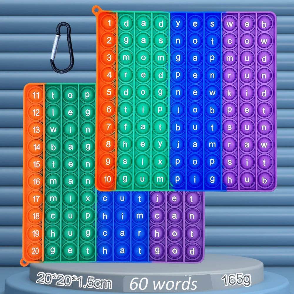 Children CVC Word Spelling Game Silicone Fidget Toy Set - ToylandEU