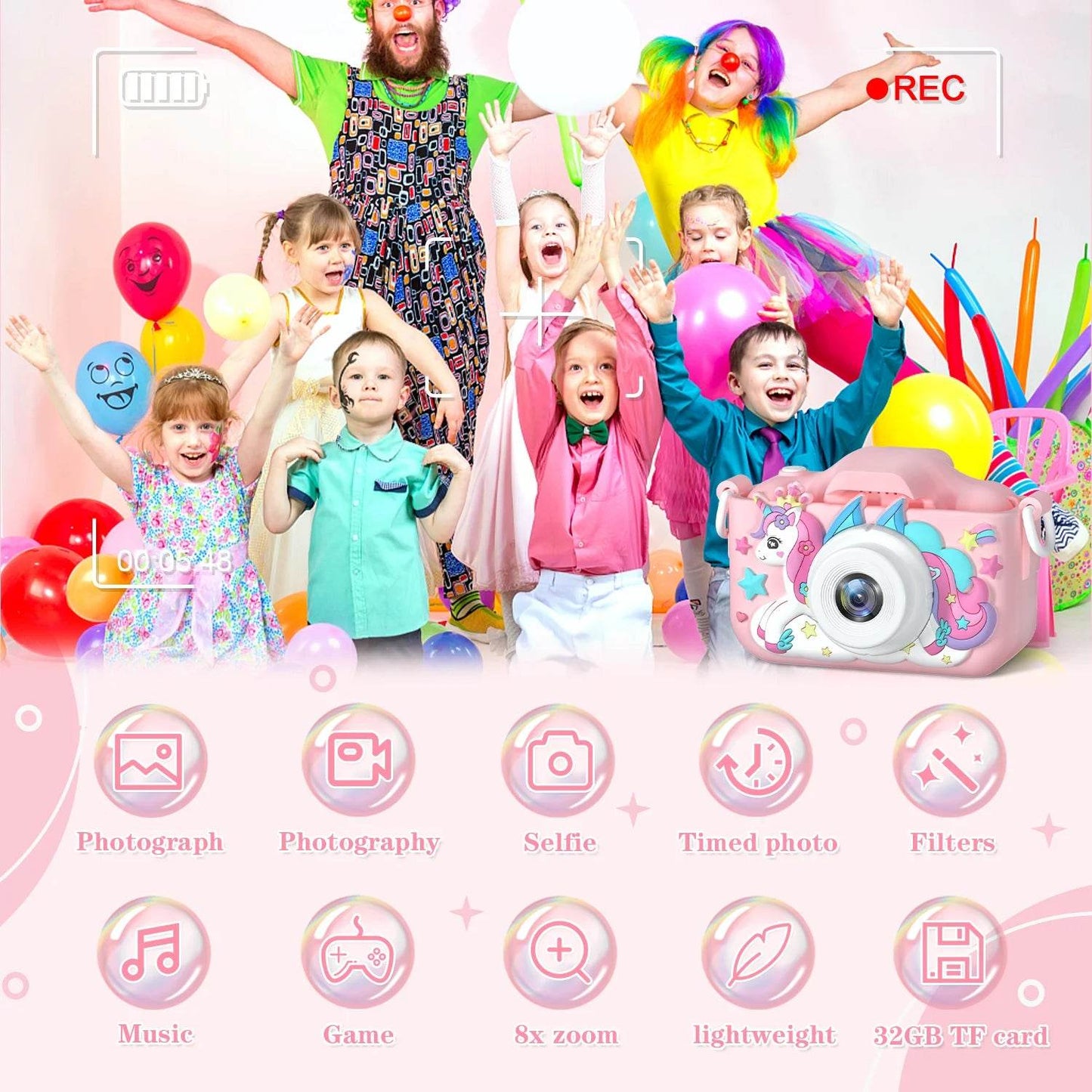 Children Camera 1080P HD Toddler Digital Video Camera - ToylandEU