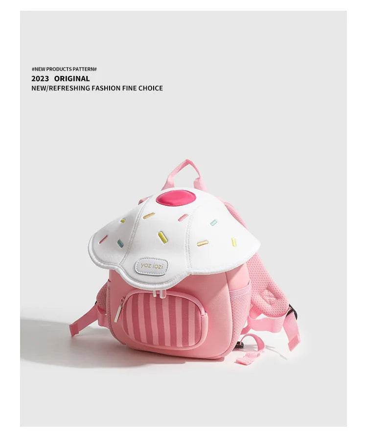 Children Cute Backpack Boys Girls Mushroom Style Schoolbag Kindergarten Preschool Baby Bag Kids Casual Soft Shoulders Pack - ToylandEU