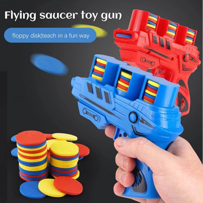 Children Flying Saucer Guns Carrot Flying Disc Launcher - ToylandEU
