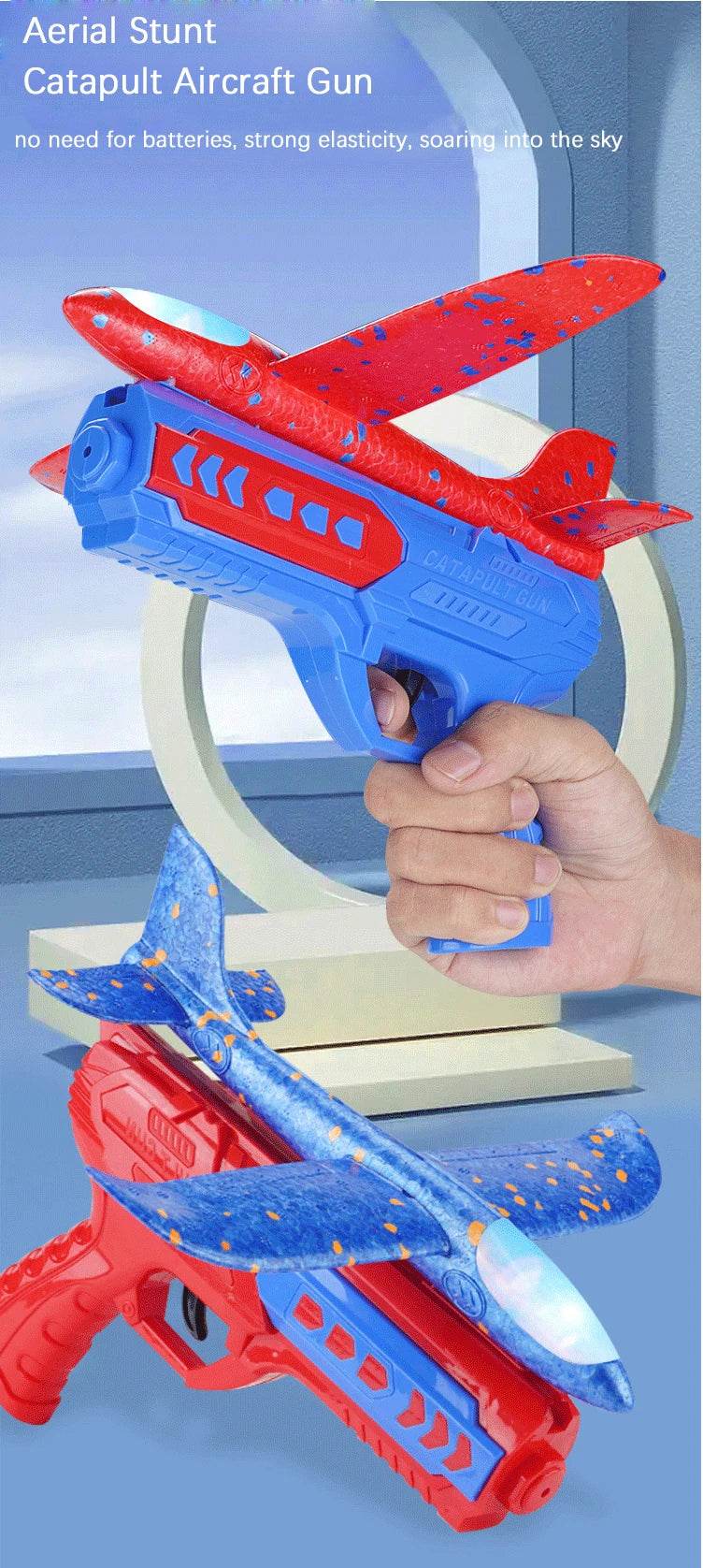 Children Foam Plane Launcher Toy Outdoor Catapult Gun - ToylandEU