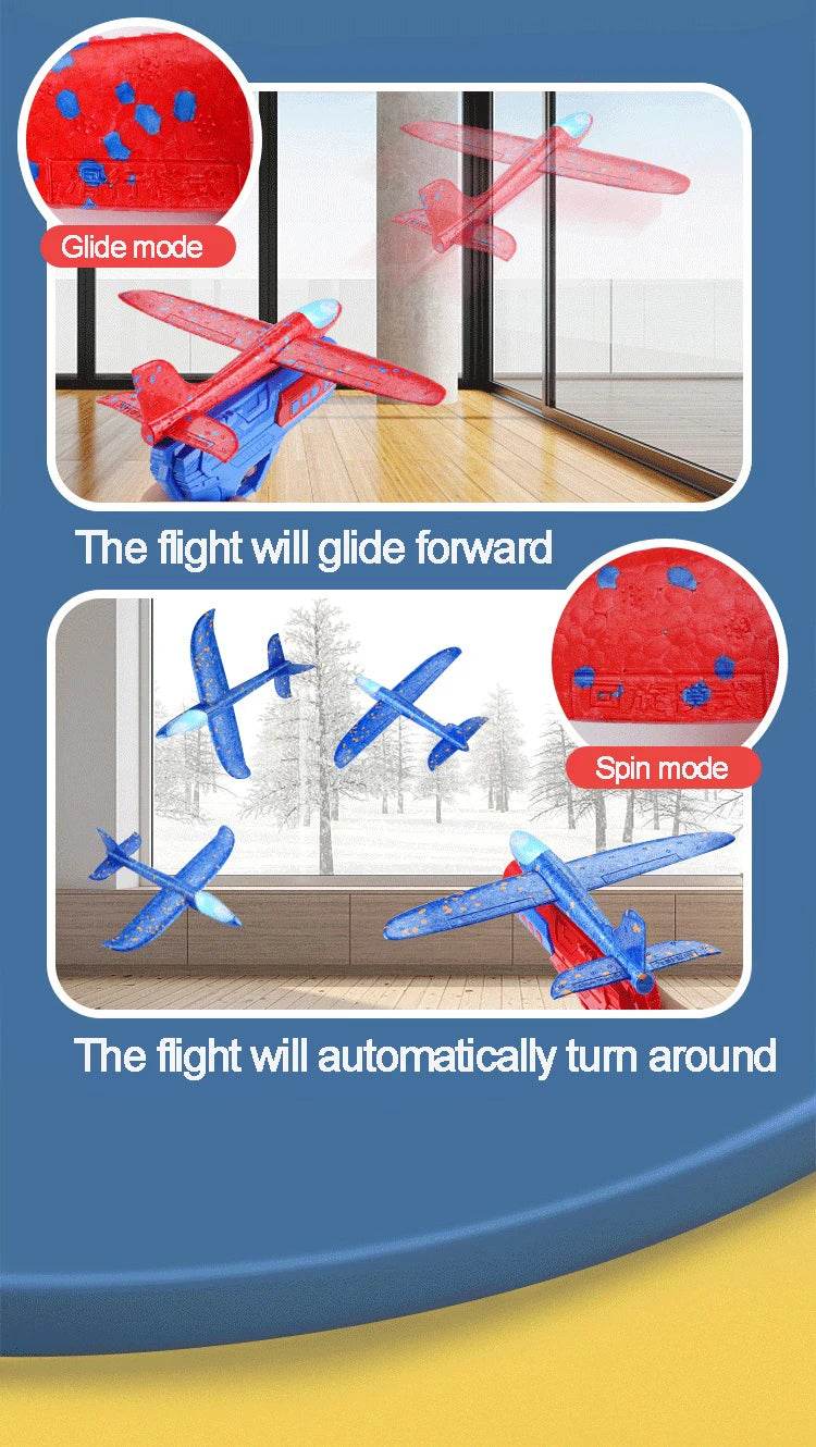 Children Foam Plane Launcher Toy Outdoor Catapult Gun - ToylandEU