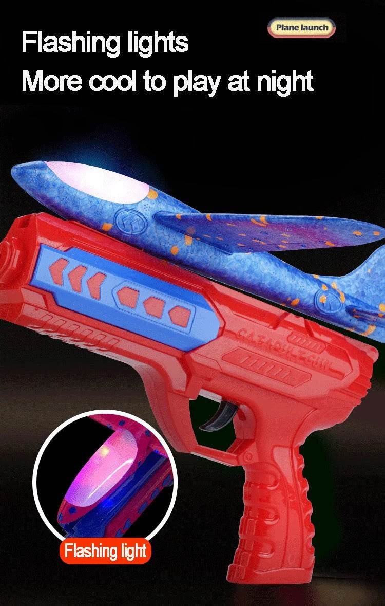 Children Foam Plane Launcher Toy Outdoor Catapult Gun - ToylandEU