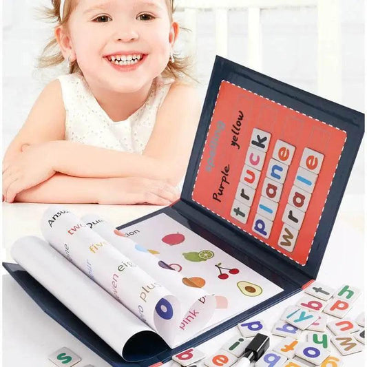  Children Magnetic Spelling Word Books Montessori Alphabet Wooden Toys For Early Readers -  ToylandEU™