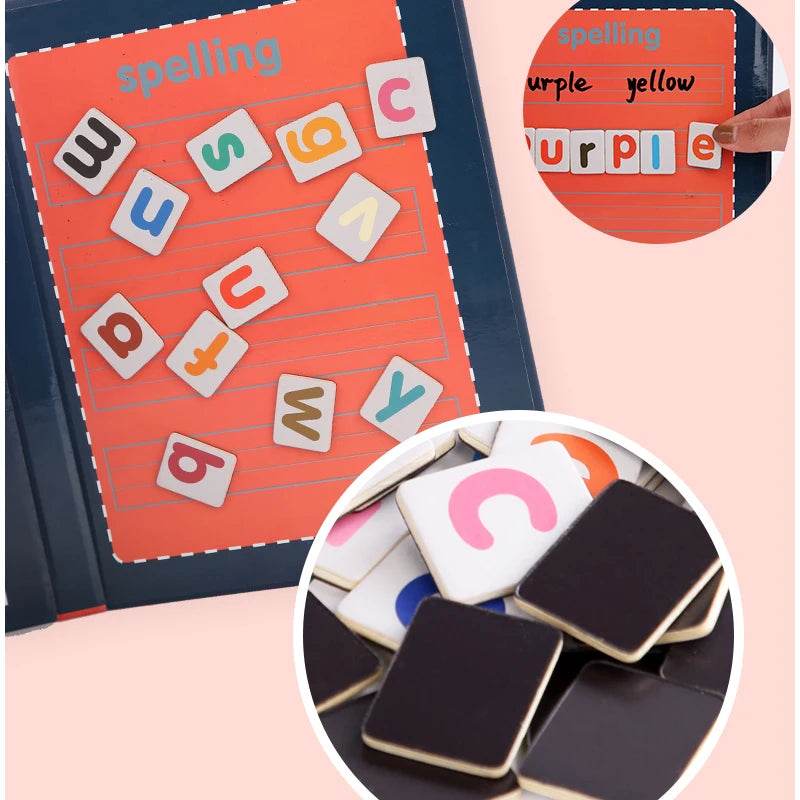 Children Magnetic Spelling Word Books Kids Montessori Game Learning Education English Writing Teaching Aids Alphabet Wooden Toys - ToylandEU