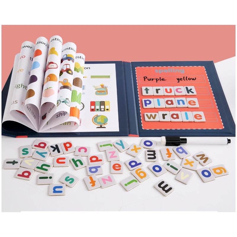 Children Magnetic Spelling Word Books Kids Montessori Game Learning Education English Writing Teaching Aids Alphabet Wooden Toys - ToylandEU
