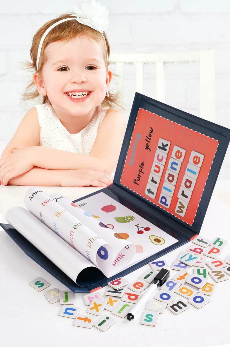 Children Magnetic Spelling Word Books Kids Montessori Game Learning Education English Writing Teaching Aids Alphabet Wooden Toys - ToylandEU