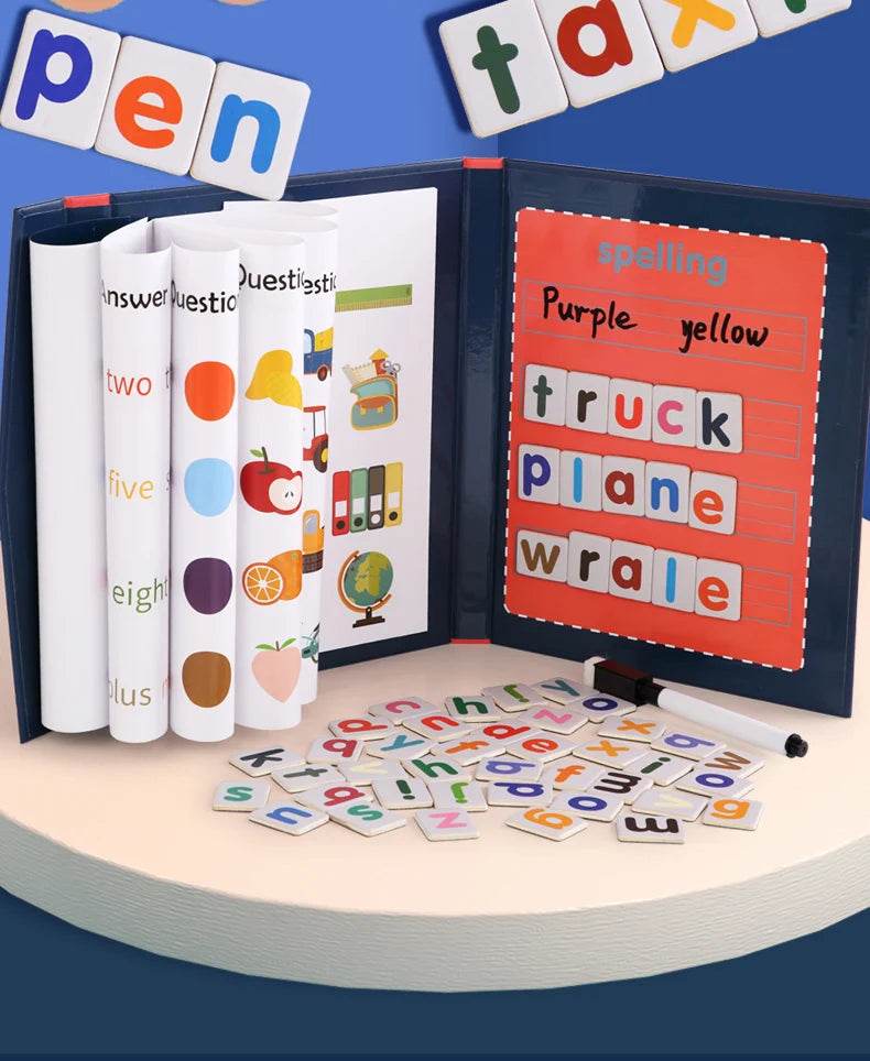Children Magnetic Spelling Word Books Kids Montessori Game Learning Education English Writing Teaching Aids Alphabet Wooden Toys - ToylandEU