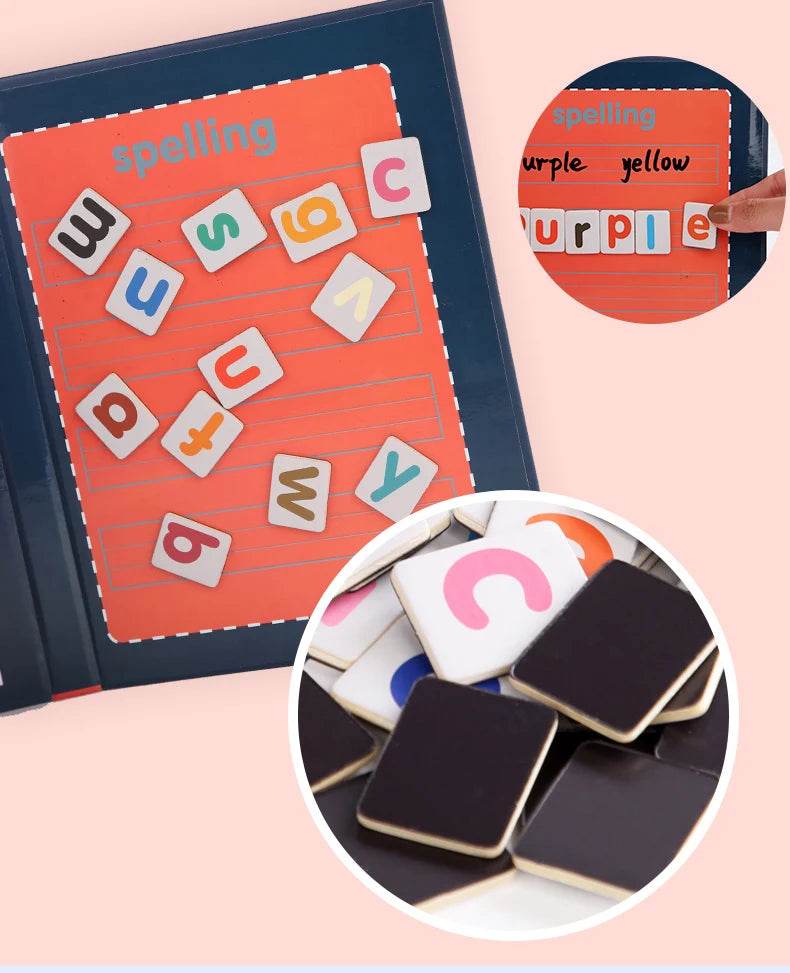 Children Magnetic Spelling Word Books Kids Montessori Game Learning Education English Writing Teaching Aids Alphabet Wooden Toys - ToylandEU