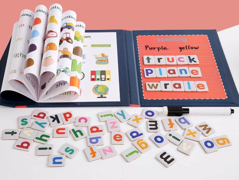 Children Magnetic Spelling Word Books Kids Montessori Game Learning Education English Writing Teaching Aids Alphabet Wooden Toys - ToylandEU