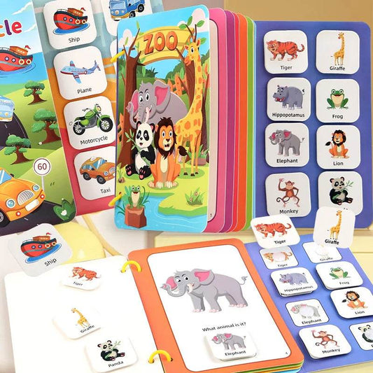 Children Early Education Quiet Busy Paste a Book Baby DIY Puzzle Sticker Montessori Toy Portable Educational Toy Sticker Book - ToylandEU