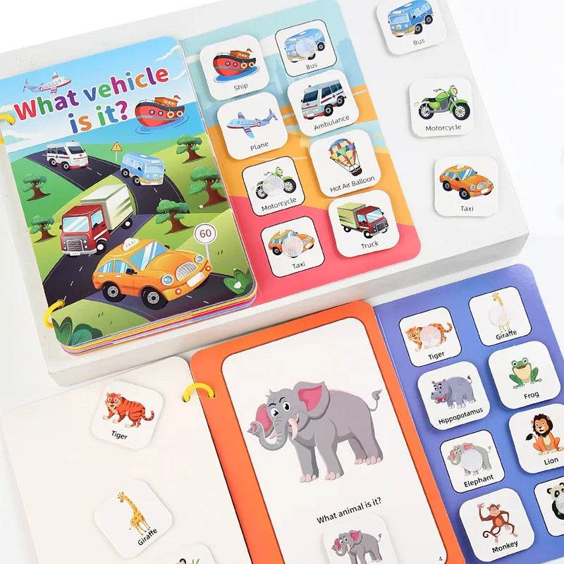 Children Early Education Quiet Busy Paste a Book Baby DIY Puzzle Sticker Montessori Toy Portable Educational Toy Sticker Book - ToylandEU