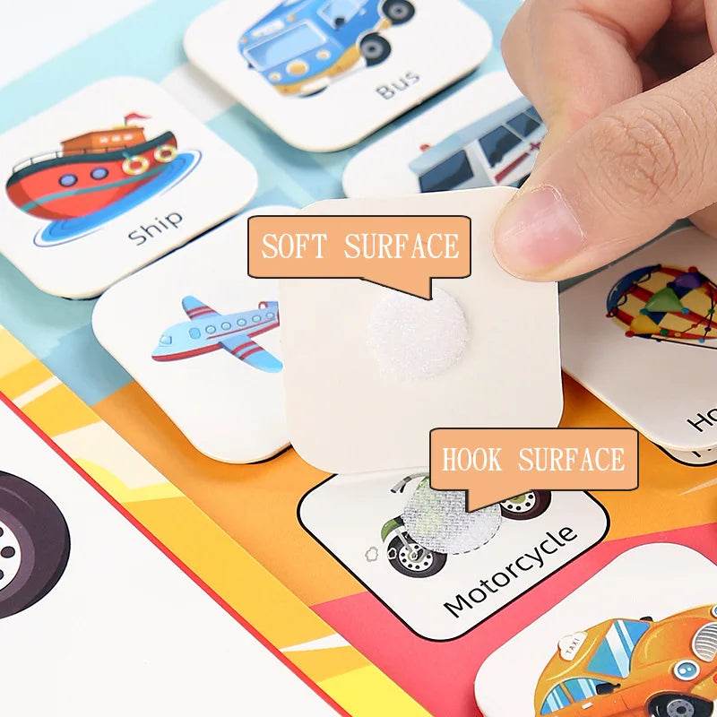 Children Early Education Quiet Busy Paste a Book Baby DIY Puzzle Sticker Montessori Toy Portable Educational Toy Sticker Book - ToylandEU