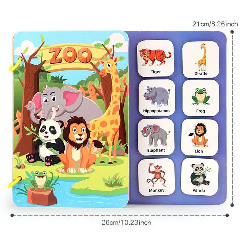 Children Early Education Quiet Busy Paste a Book Baby DIY Puzzle Sticker Montessori Toy Portable Educational Toy Sticker Book - ToylandEU