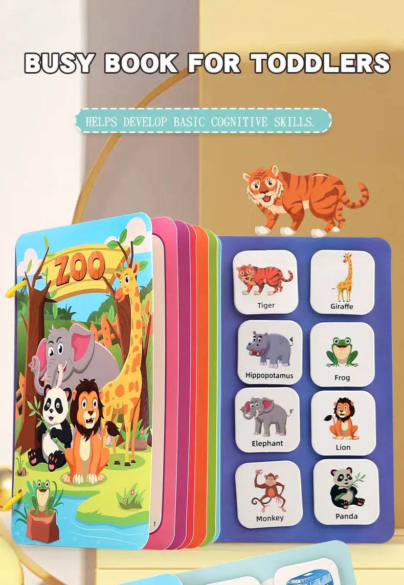 Children Early Education Quiet Busy Paste a Book Baby DIY Puzzle Sticker Montessori Toy Portable Educational Toy Sticker Book - ToylandEU