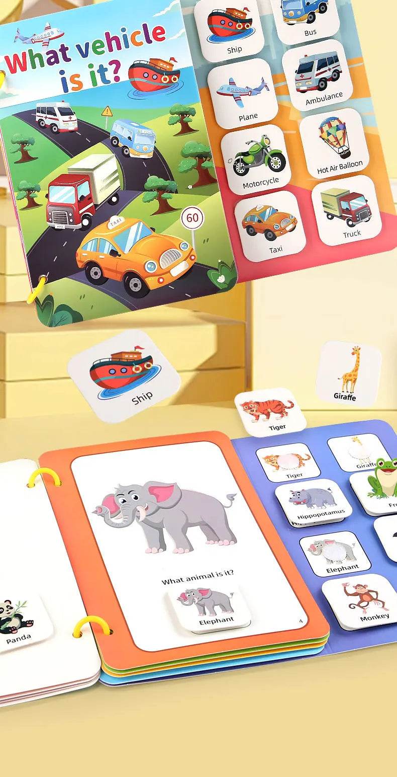 Children Early Education Quiet Busy Paste a Book Baby DIY Puzzle Sticker Montessori Toy Portable Educational Toy Sticker Book - ToylandEU