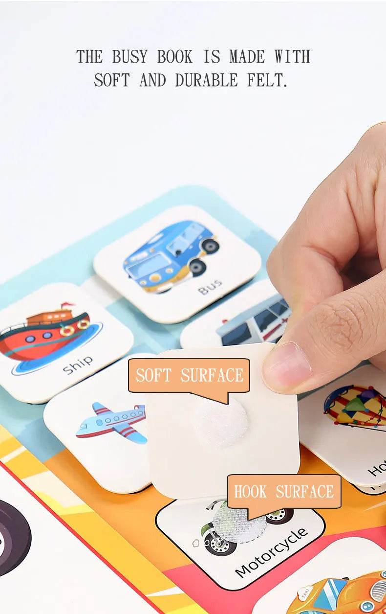 Children Early Education Quiet Busy Paste a Book Baby DIY Puzzle Sticker Montessori Toy Portable Educational Toy Sticker Book - ToylandEU