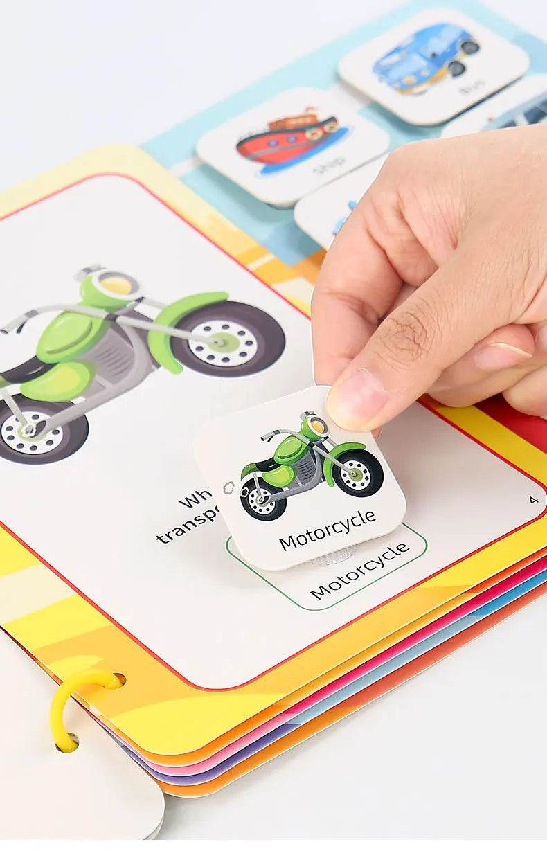 Children Early Education Quiet Busy Paste a Book Baby DIY Puzzle Sticker Montessori Toy Portable Educational Toy Sticker Book - ToylandEU