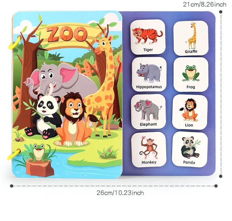 Children Early Education Quiet Busy Paste a Book Baby DIY Puzzle Sticker Montessori Toy Portable Educational Toy Sticker Book - ToylandEU