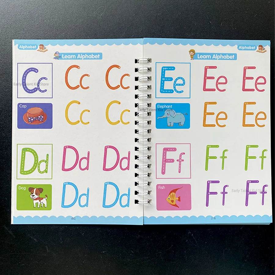 Children Notebook Waterproof White Hard Paper Board Erasable Pen Reusable Magic Books Kids Calligraphy Practice - ToylandEU